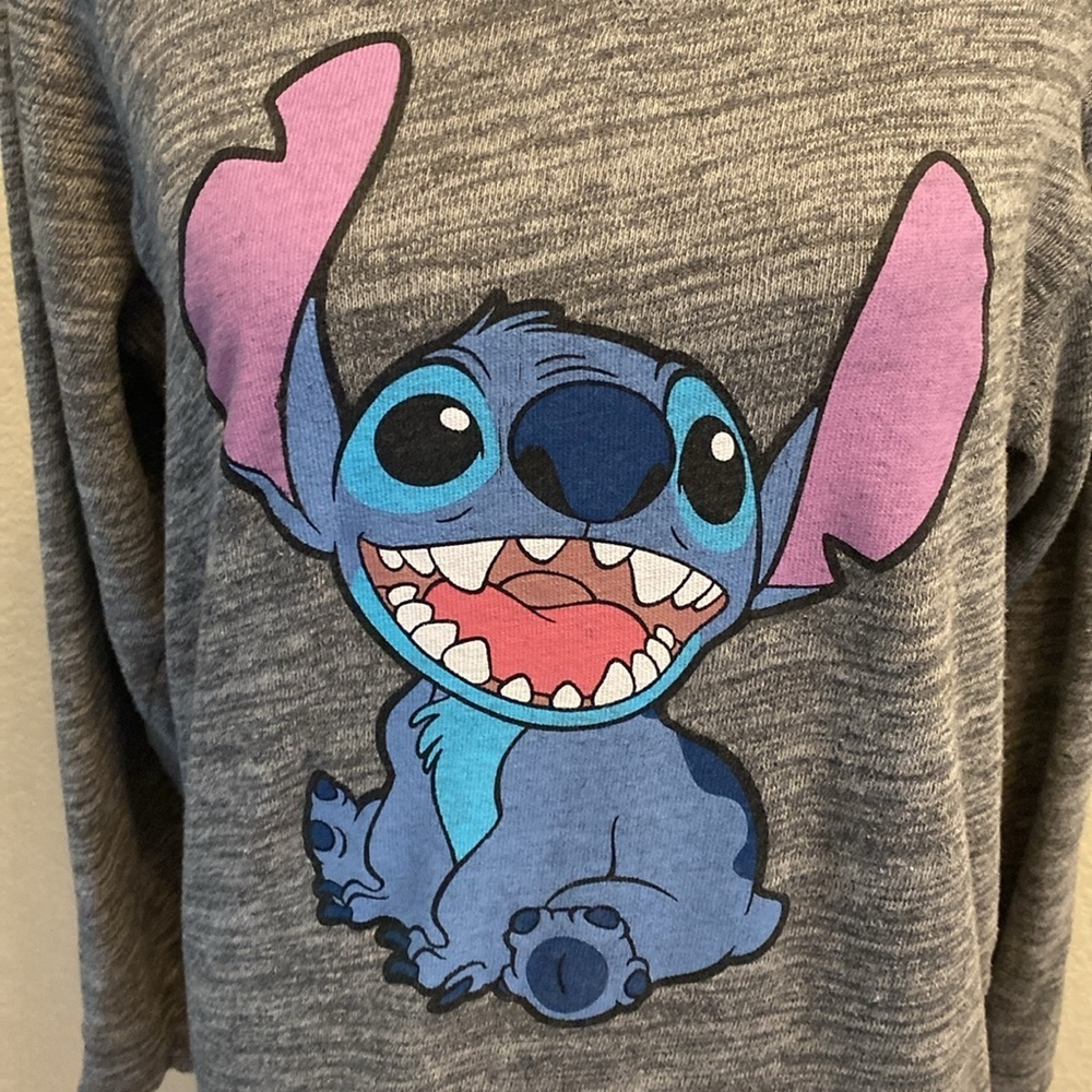 Disney Stitch Gray Sweatshirt. From Lilo & Stitch. Size S. Lightweight. - Picture 5 of 15